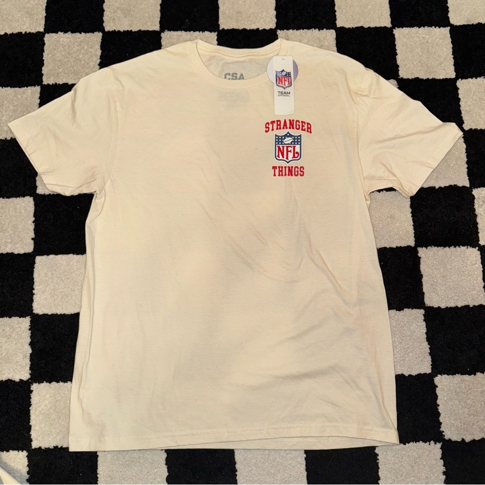 New NFL X Stranger Things 11 Cream T-Shirt